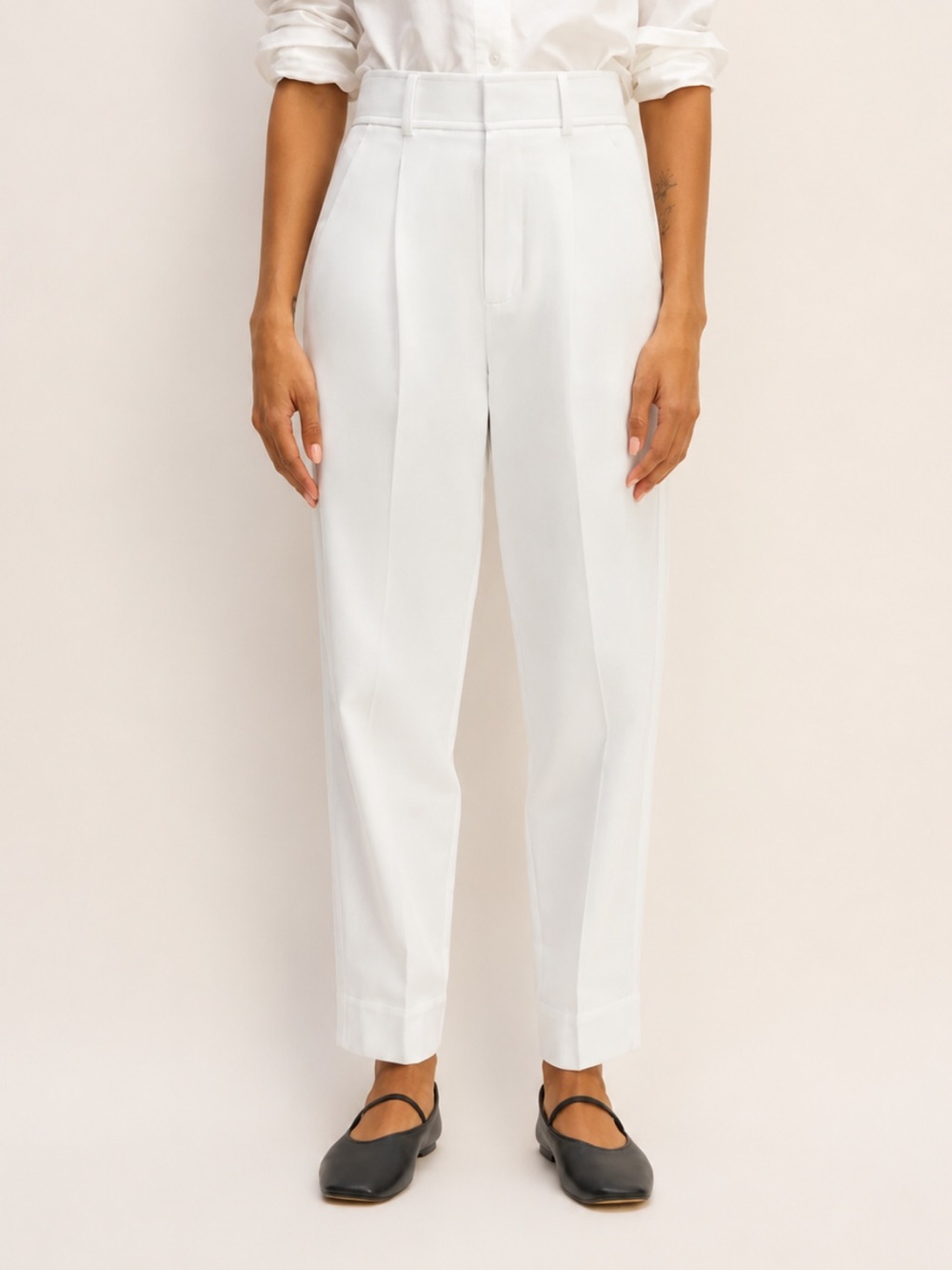 Everlane The Daper High Rise Tapered Pleated Tencel Pant in Buttersmooth Size 10